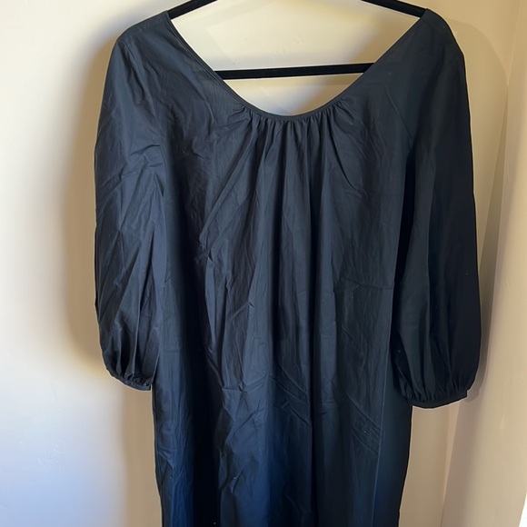 G LABEL GOOP X TABITHA SIMMONS black cotton dress with tie and pockets. - Picture 6 of 9